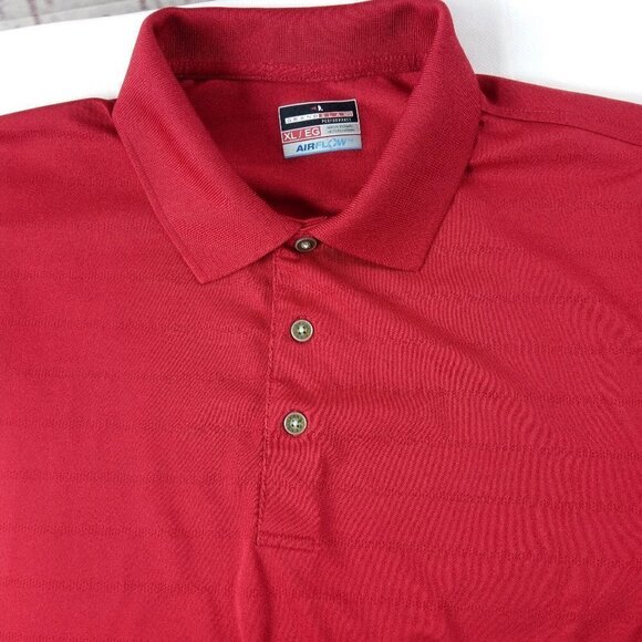 Grand Slam Performance Air Flow Mens Red Red Striped Golf Polo Shirt Size XL - Picture 1 of 7